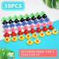 Gadiedie50 Pack Multicolor Mini Rubber Ducky Float Ducks Baby Bath Toy, Great For Jeep Ducking, Shower, Birthday Party, Carnival Game Gift(1.6'X 1.5' X 1.2'. 6 Colors)