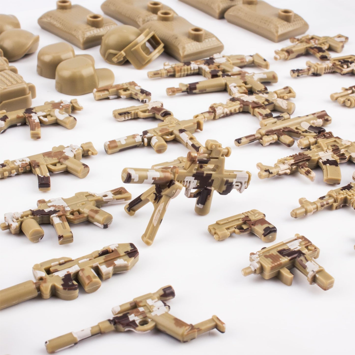 MaozyHomie 63 Pcs Military  Set Accessories U.K Special Forces  Toys Military Equipment Battle Blocks Bricks Compatible with Major Brand  3 Years Old and up