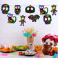 CY2SIDE 60PCS Day of The Dead Skeleton Scratch Card Gift Set for Kid, DIY Mexican Fiesta Scratch Paper Kit for Student School Ac