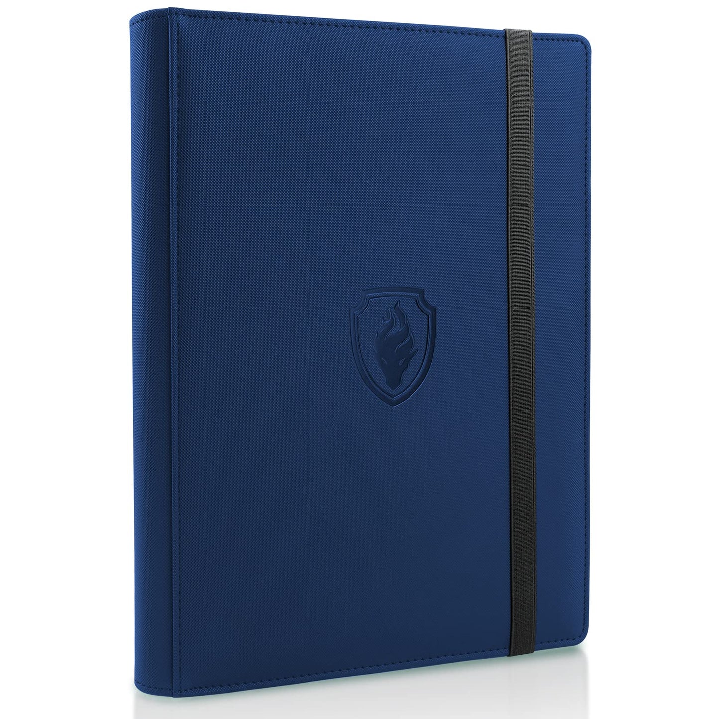 Trading Card Binder 9 Pocket  Fabmaker PU Cover Card Collection Binder for 360 Cards  enhanced Card Album  Sturdy Card Holder Folders for YuGiOh  MTG  TCG  Game Cards & Sports Cards  Navy Blue