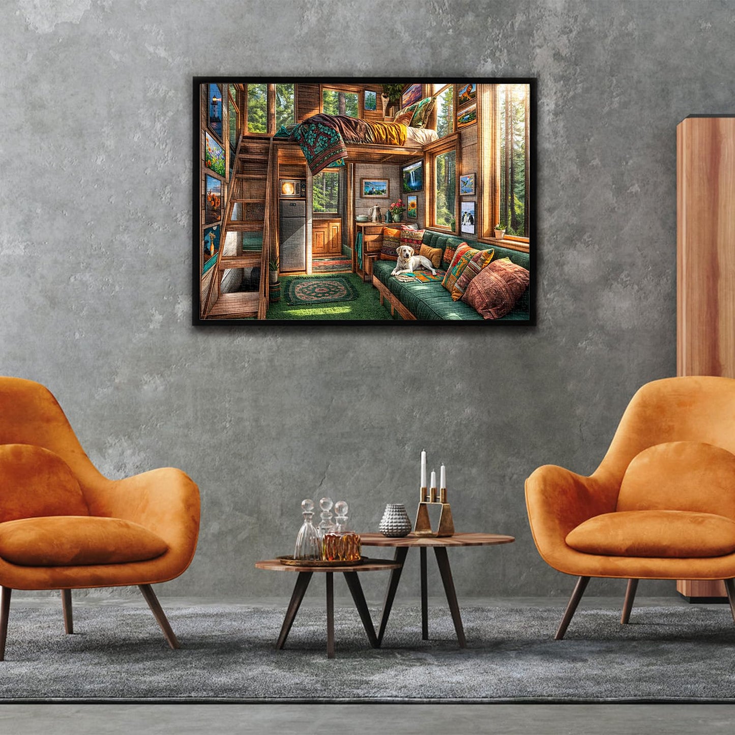 TangComplete - Forest House Puzzles for mature-themeds 1000 Piece  Jigsaw Puzzles for mature-themeds  mature-themed Challenging Game Toys  Impossible Puzzle  Family Decoration Puzzle