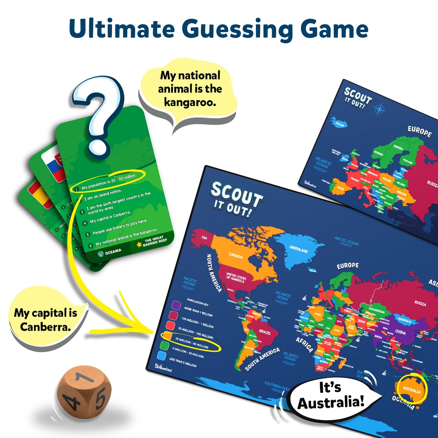 Skillmatics Board Game - Scout It Out, Educational Trivia Game for Ages 7+, Multicolor, Cardboard, Model SKILL331SIOC