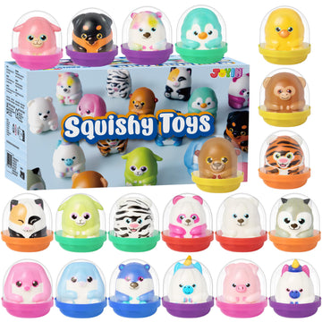 Joyin 20 Pcs Squishy Toys Kawaii Animal Party Favors For Kids Slow Rising Toys For Boys And Girls Stress Relief Toys For Birthday Party Gifts Goodie Bag Stuffers Pinata Stuffers Easter Egg Stuffer