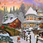 Vermont Christmas Company Country Holiday Jigsaw Puzzle 100 Piece - Christmas Puzzle With Large Pieces For Kids & Adults - 19' X 13 '
