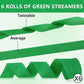 Oun Nana Crepe Paper Streamers 6 Rolls Green 2.2 Inches 738 Feet, Party Supplies DIY Crafts for Birthday, Wedding, Baby Shower,