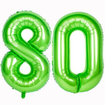 Number Balloons 40 Inch Green Birthday Party Decorations 80St Digital Jumbo Helium Foil Mylar Balloon
