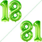 Katchon, Light Green Neon Number 18 Balloon - 40 Inch | 18 Balloon Numbers, 18Th Birthday Decorations For Boys | 18 Number Lime Green Balloon | Lime Green Number 18 Foil Balloons | 18 Number Balloons