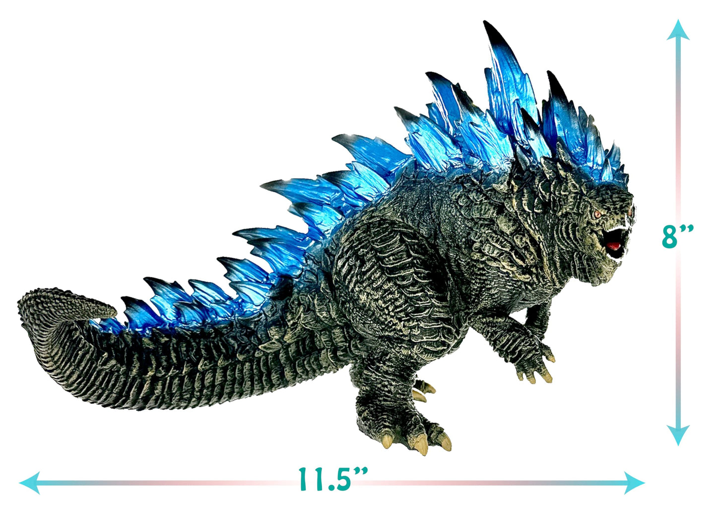 Twcare Godzilla Vs. Kong Mega Toy Action Figure: King Of The Monsters, Movie Series Movable Joints Soft Vinyl, Travel Bag