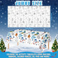 1 Pack Winter Coloring Tablecloth for Kids, Disposable Christmas Paper Tablecloth, Snowman Hello Winter Color-in Activity Table