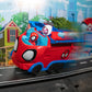 Marvel Spidey and His Amazing Friends 3-in-1 Web Spinning Hauler Vehicle - 8-Inch, Multicolor, Model SNF0081, PVC Material