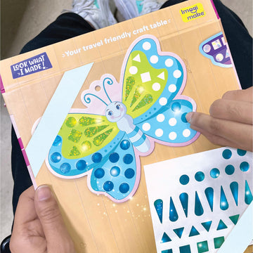 Imagimake Mirror Mosaic Butterfly & Peacock Kids Art Set | Diy Craft Kit | Foil Stickers For Kids | Mosaic Kit | Travel Toys | Birthday Gift For Girls And Boys Ages 3,4,5,6,7,8 |
