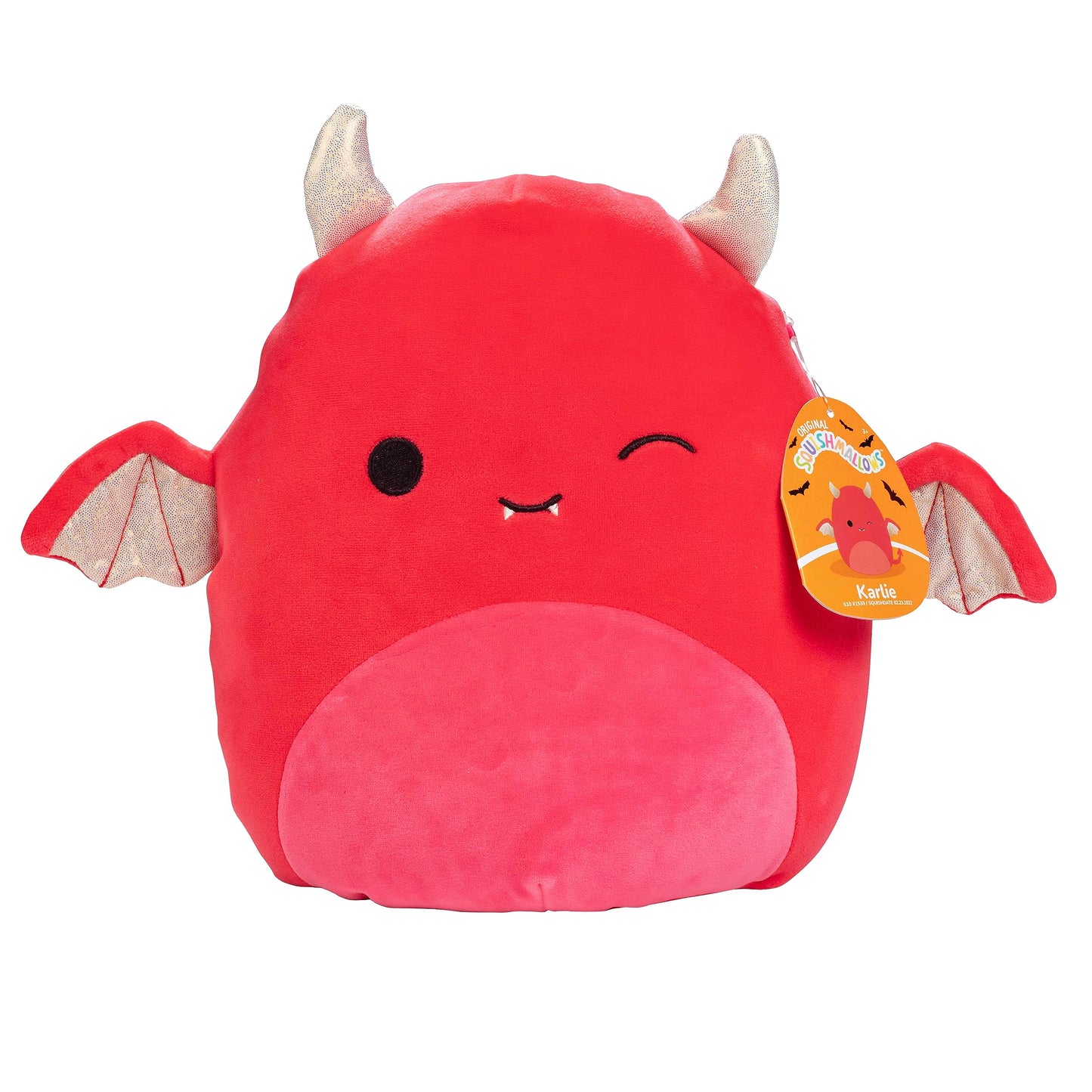 Squishmallows Original 10-Inch Karlie The Devil Plush Toy - Red Soft & Squishy Stuffed Animal - Collectible Gift for Kids