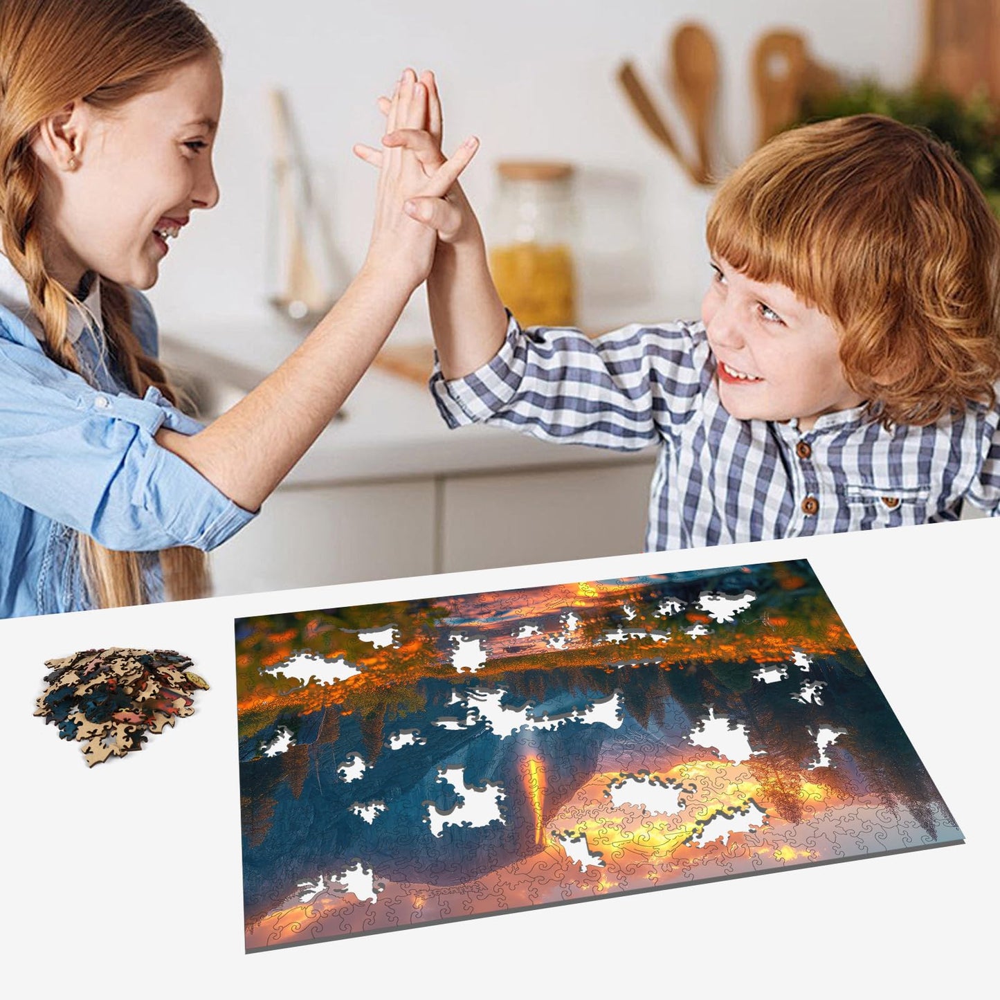 Reouinty 300 Piece Wooden Jigsaw Puzzle - Grand Canyon Landscape Home Decor, Valley View, Great Gift for Adults and Teens - 15.9 x 11.2 in
