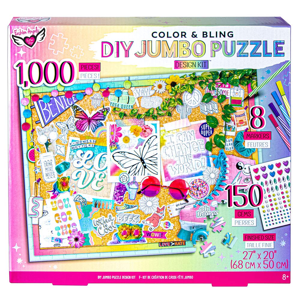 Fashion Angels Color & Bling Jumbo 1000 Piece Jigsaw Puzzle Design Kit