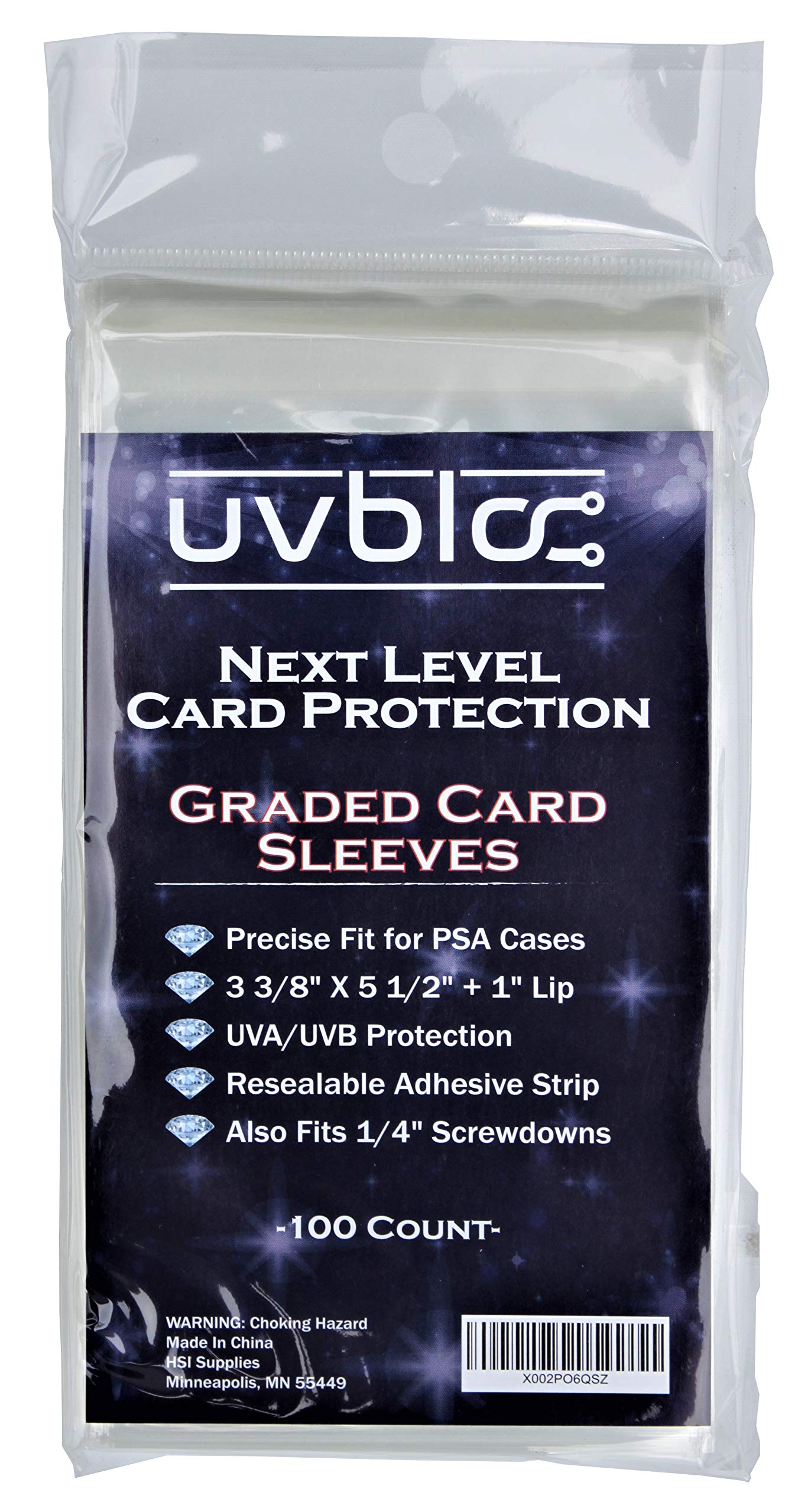 Psa Graded Card Bags Sleeves (100 Count) Soft Holders For Trading Baseball Sports Slabs