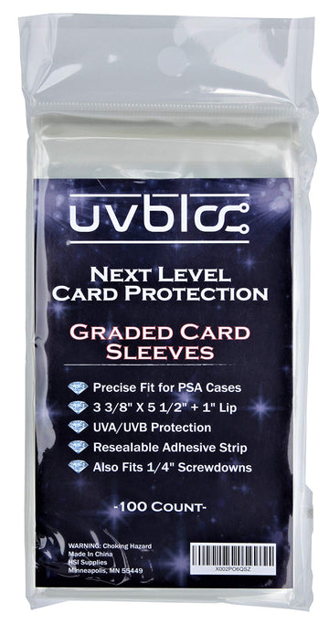 Psa Graded Card Bags Sleeves (100 Count) Soft Holders For Trading Baseball Sports Slabs