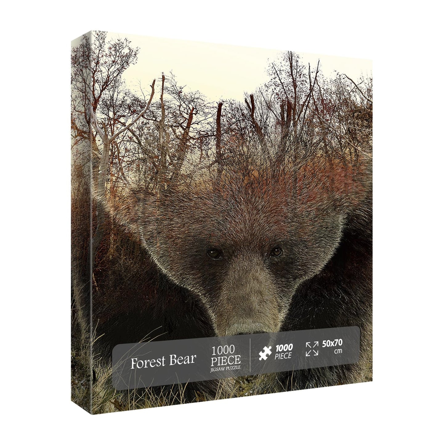 BBOLDIN 1000 Piece Animal Bear Jigsaw Puzzle - Difficult & Challenging Nature Puzzle for Adults, Paper Material