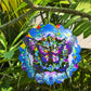 Wind Spinners Outdoor Hummingbird Art12 Inch 3D Stainless Steel Laser Cut Metal Art Geometric Patternwind Sculpture Hanging For
