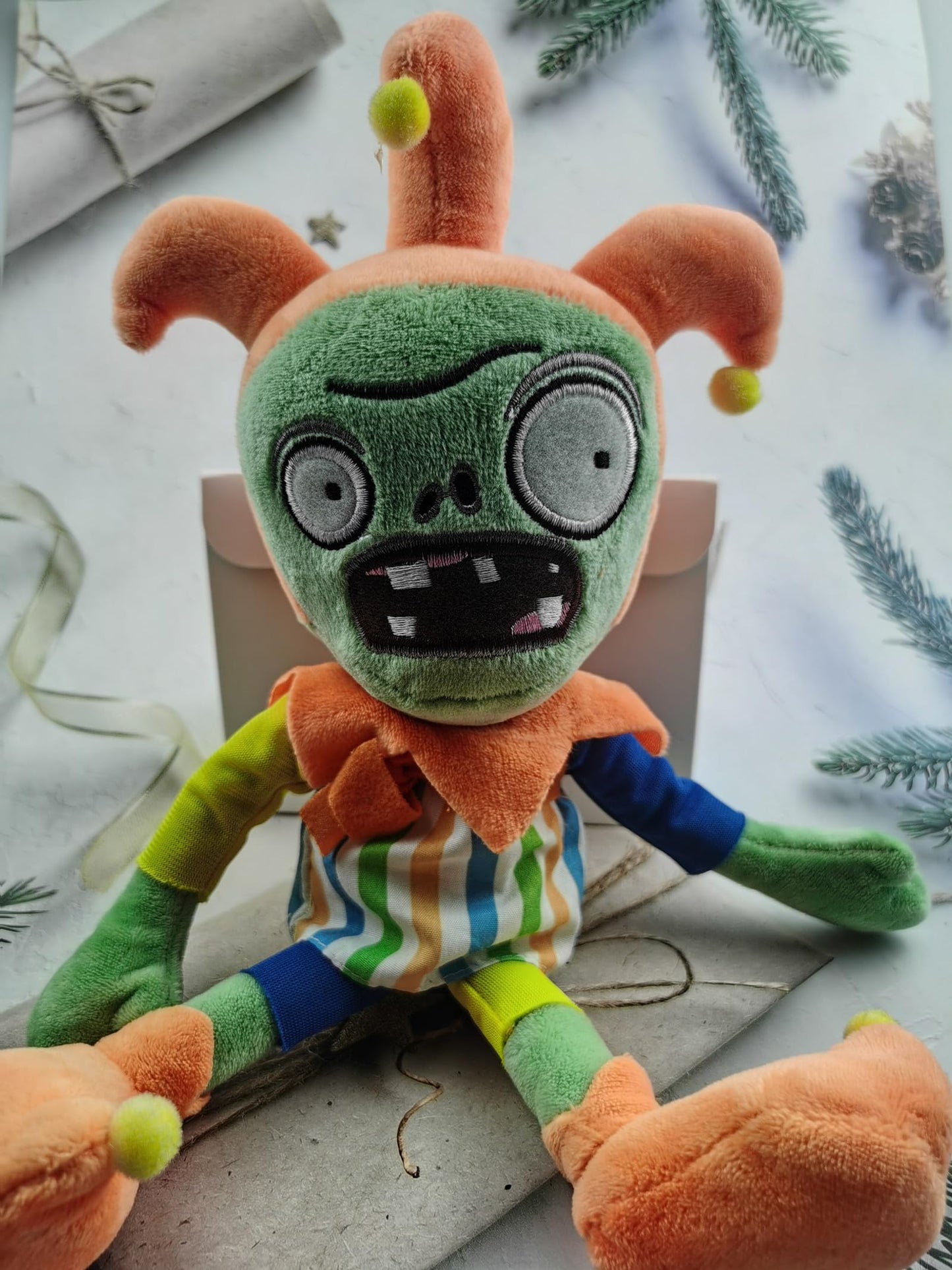 12' Plants And Zombies Jester Plush Zombies Toys Normal Zombies Pvz Plushies 1 2 Stuffed Soft Doll Jester Zombies New