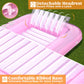 Sloosh XL Inflatable Tanning Pool Lounge Float  85 x 57 Extra Large Sun Tan Tub mature-themed Pool Floats Raft for Pool Sunbathing Suntan Blow up Pool Lounger Tanning Bed Floatie for mature-themeds  XL-Pink White