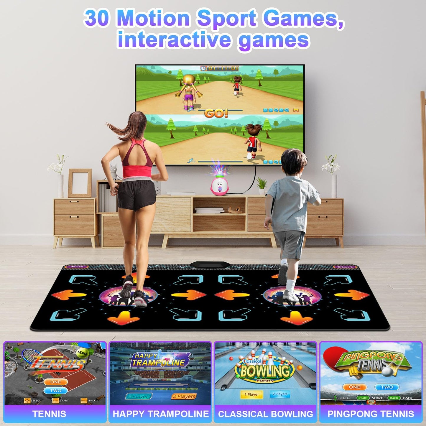 YRPRSODF Dance Mat for Kid & mature-themed  Double Dance Mats for TV  Electronic Dance Pad Game with Camera  Exercise Dance Game for TV Plug and Play Dancing Mat for Family Games  Xmas Birthday Gifts Ideas