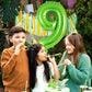 Green Number 9 Balloon 40 Inch, Big Large Foil Helium Number Balloons, Jumbo Giant Mylar Number 9 Balloons For 9 Year Old Birthd