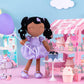 Gloveleya Baby Doll Gifts Plush Curly Girl Toys With Love 16' Purple Tanned Skin