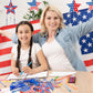 Fennoral 12 Pack Star Wind Chime Kit For Kids Make You Own Patriotic Star Wind Chimes Diy Colorful 4Th Of July Craft For Usa Ind