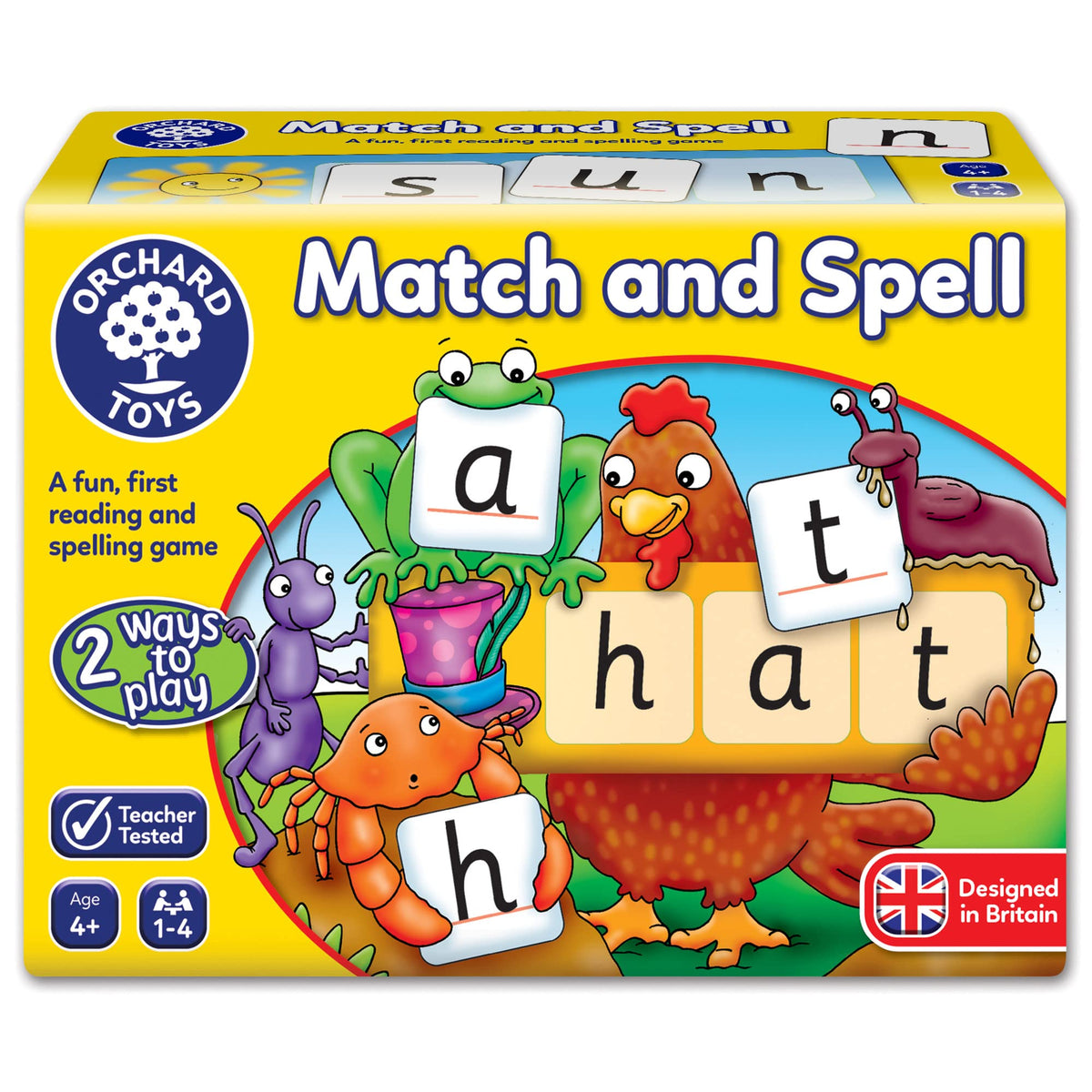 Orchard Toys Match & Spell Spelling Game for Kids | Educational Spelling Learning Game | Early Vocabulary Practice and Word Form