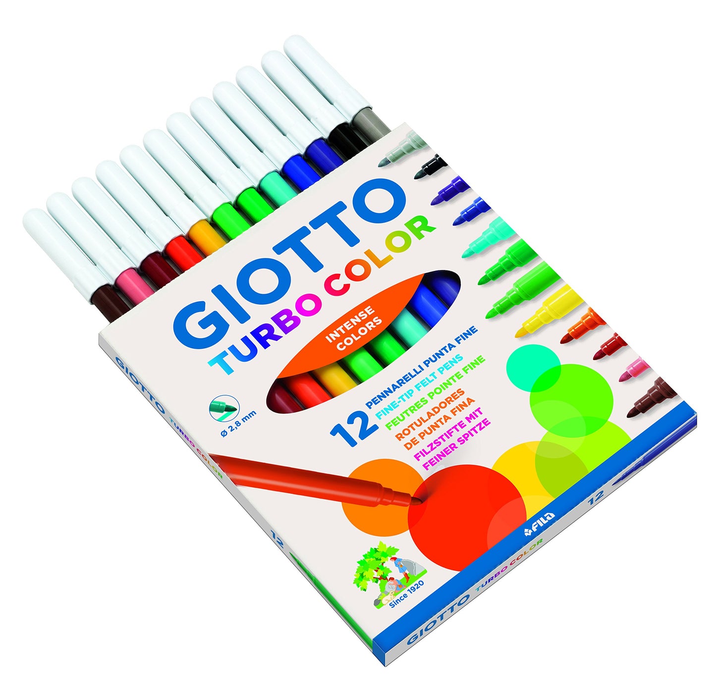 Estuche 12 Rotuladores Giotto Turbocolor