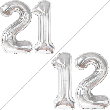 Katchon, Big Silver 21 Balloon Number - 40 Inch | Silver 21 Number Balloons For 21St Birthday Decorations | 21 Birthday Balloons, 21St Birthday Decorations For Her | Finally 21 Birthday Decorations