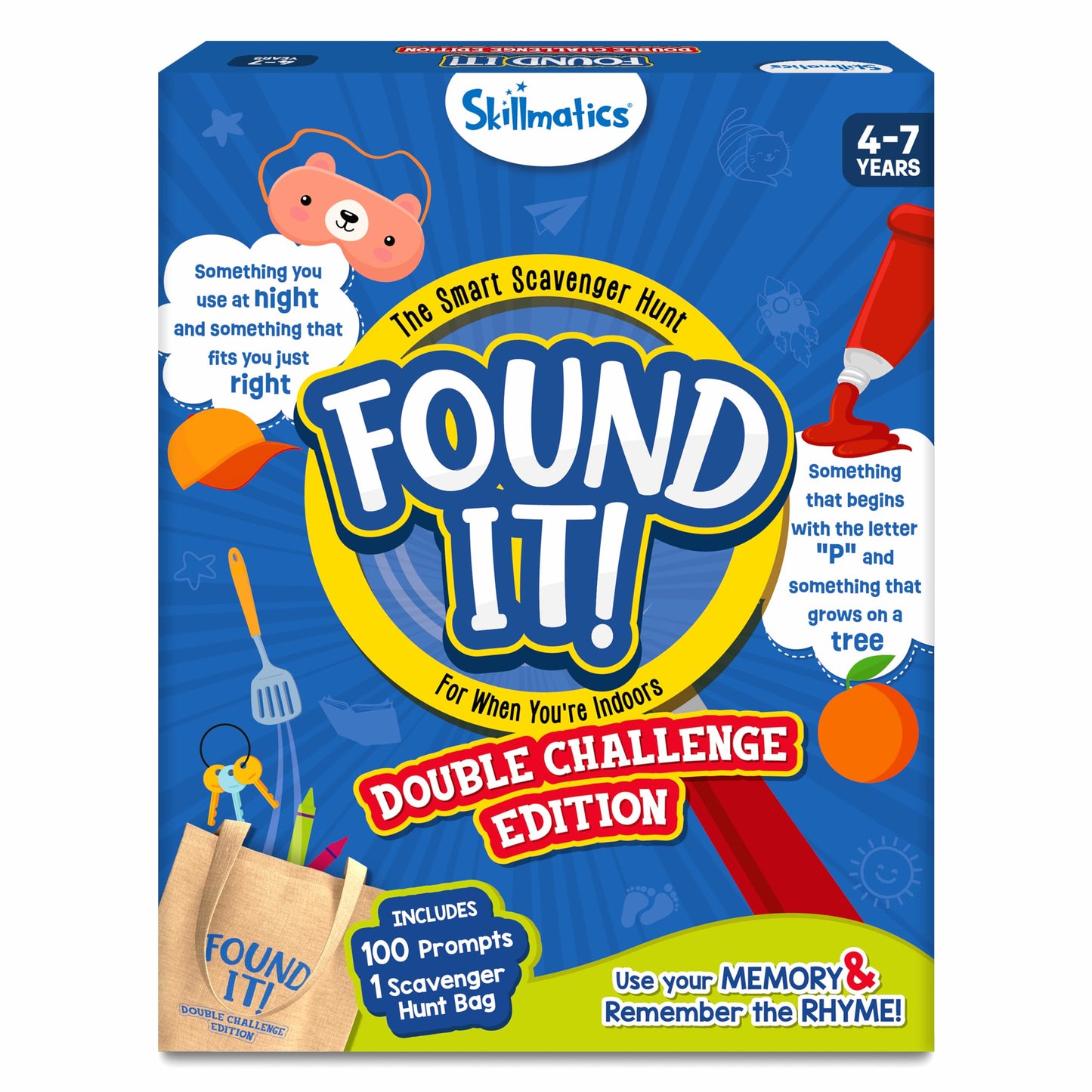 Skillmatics Indoor Scavenger Hunt Card Game - Found It Double Challenge, Learning Toys, Educational, Gifts For Kids, Boys, Girls And Families, For Ages 4, 5, 6, 7, Perfect For Home, School, Playdates