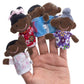 Super Z Outlet Mini Grandparents, Mom & Dad, Brother & Sister Family Style Finger Puppets For Children, Shows, Playtime, Schools - 6 Piece (Family 3)