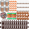 Aoriher 194 Pcs Football Party Favors Set Football Goodie Bag- Silicone Charm Bracelets, Mini Bouncy Balls, Toy Keychains, Non W