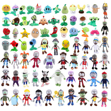 Jhesao 25 Pcs Pvz Plush Zombies Plants Sets Random Different Types Toy, Pvz Plushies 1 2 Stuffed Soft Doll, Pvz Figure Doll New