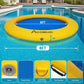 ACOMUZI 8FT Inflatable Water Hammock Float, Heavy Duty Pool Raft, Yellow Blue