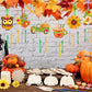 JellyArch 30 Pack Thanksgiving Day Fall Wind Chime Making Kit for Kids Make Your Own Wind Chime Harvest Maple Leaf Wooden Orname