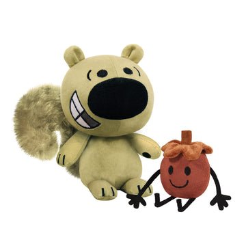Yottoy Mo Willems Collection/Zoom Squirrel & Acorn Soft Stuffed Plush Toy Pair- 8    & 3    Sitting