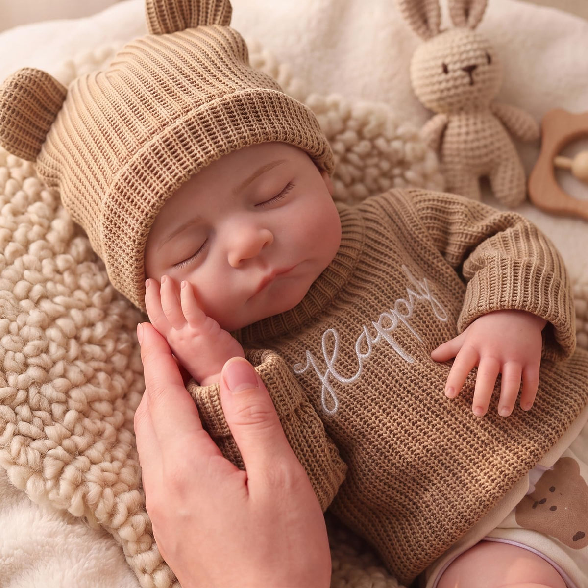 BABESIDE Silicone Baby Doll, Reborn Dolls Girl 16 Inch Weighted 4 Pounds