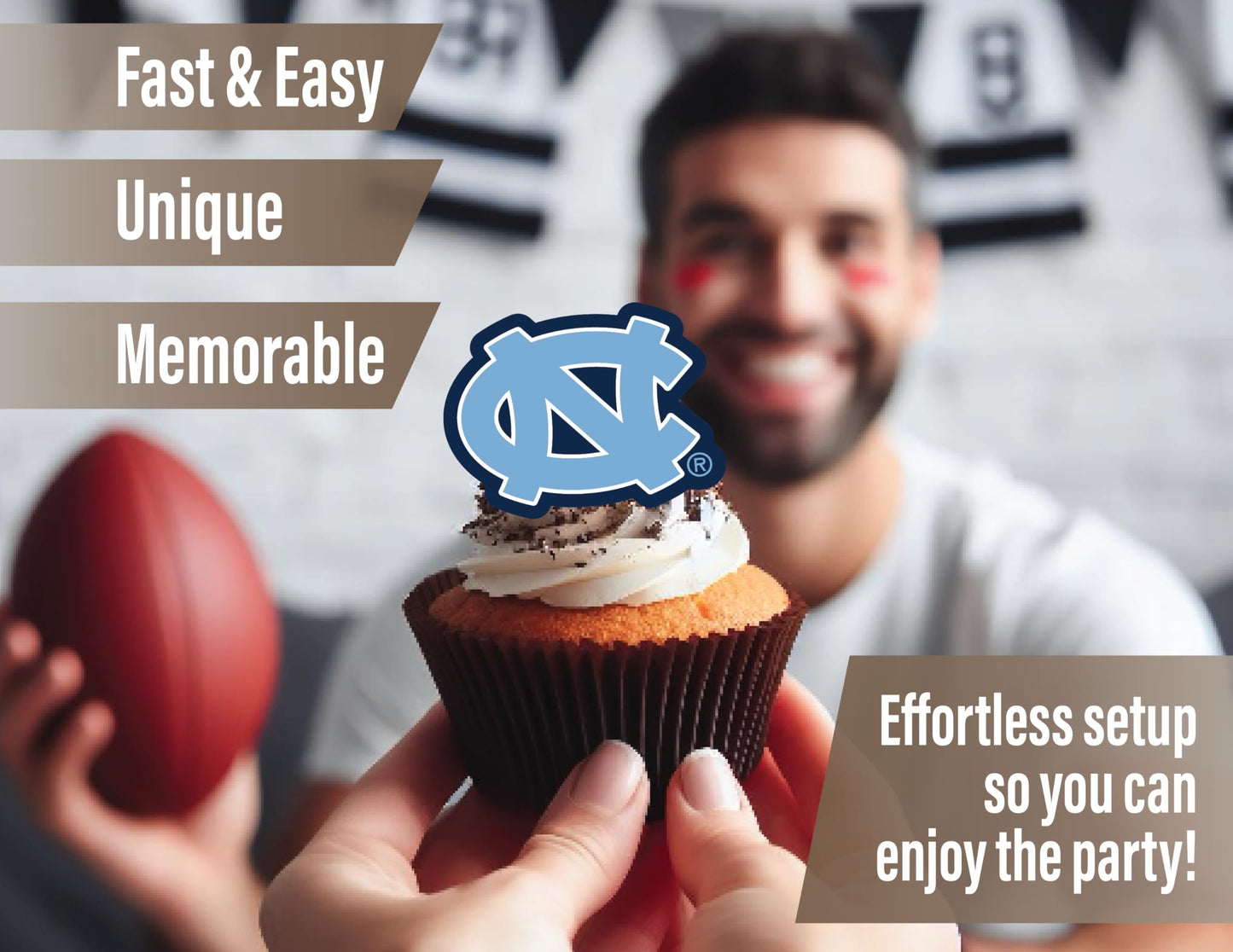 North Carolina Party Supplies (42 Pieces) University Of North Carolina Graduation, Tailgating, Birthday Party Decorations Unc Ta
