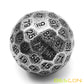 Bescon Solid Metal 100 Sided Dice, Game Dice D100, Giant Polyhedral Metal 100 Sides Dice 50MM in Diameter (1.97in), Ancient Silv
