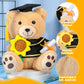 Chalyna 10 Inch Graduation Season Bear Plush Stuffed Animal Stuffed Animal Bear With Graduation Hat, Diploma And Sunflower, Graduation Preschool Kindergarten Gift For Friend, Relatives, Kids