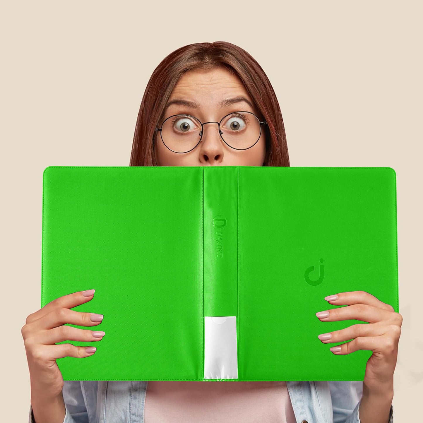 Top Loader Binder  Holds 288 Top Loaders - 9-Pocket Toploader Binder for 3 x 4 Rigid Card Holders for Trading Cards or Sports Cards  Model A - Brilliant Green