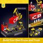 Mould King 12027 Diesel Locomotive Train Building Sets With A Semi-Trailers, Cranes, Remote/App Control Engineering Toy Kit, Scale Model With Trains Tracks For Adults Kids (1170 Pieces)