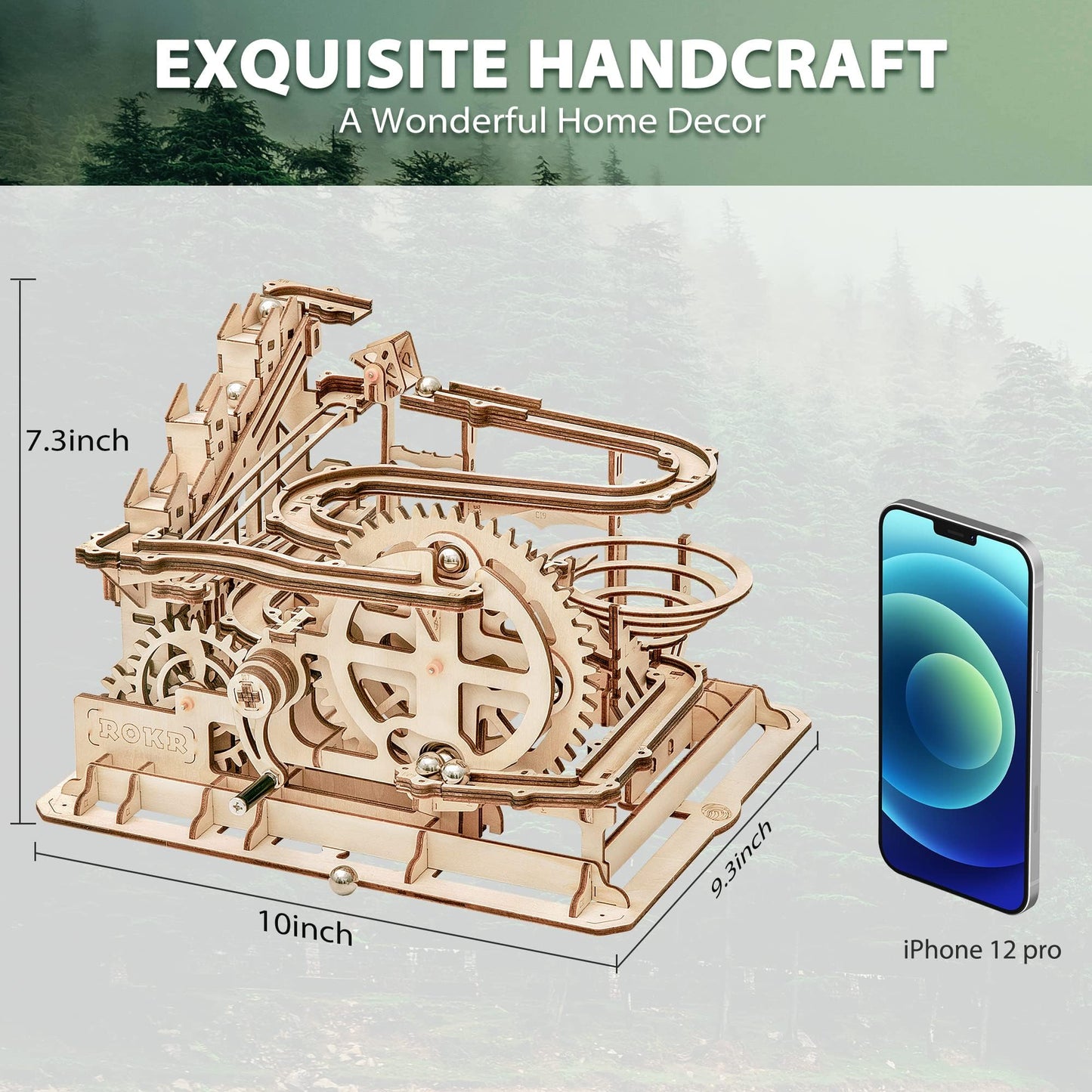 ROKR 3D Puzzles for mature-themeds Wooden Marble Run 3D Wooden Puzzles for mature-themeds Kids Ages 12-14 Wood Puzzles mature-themed Model Kits for mature-themeds STEM Projects for Kids Ages 12-16 Home Decor Hobbies for Men Women