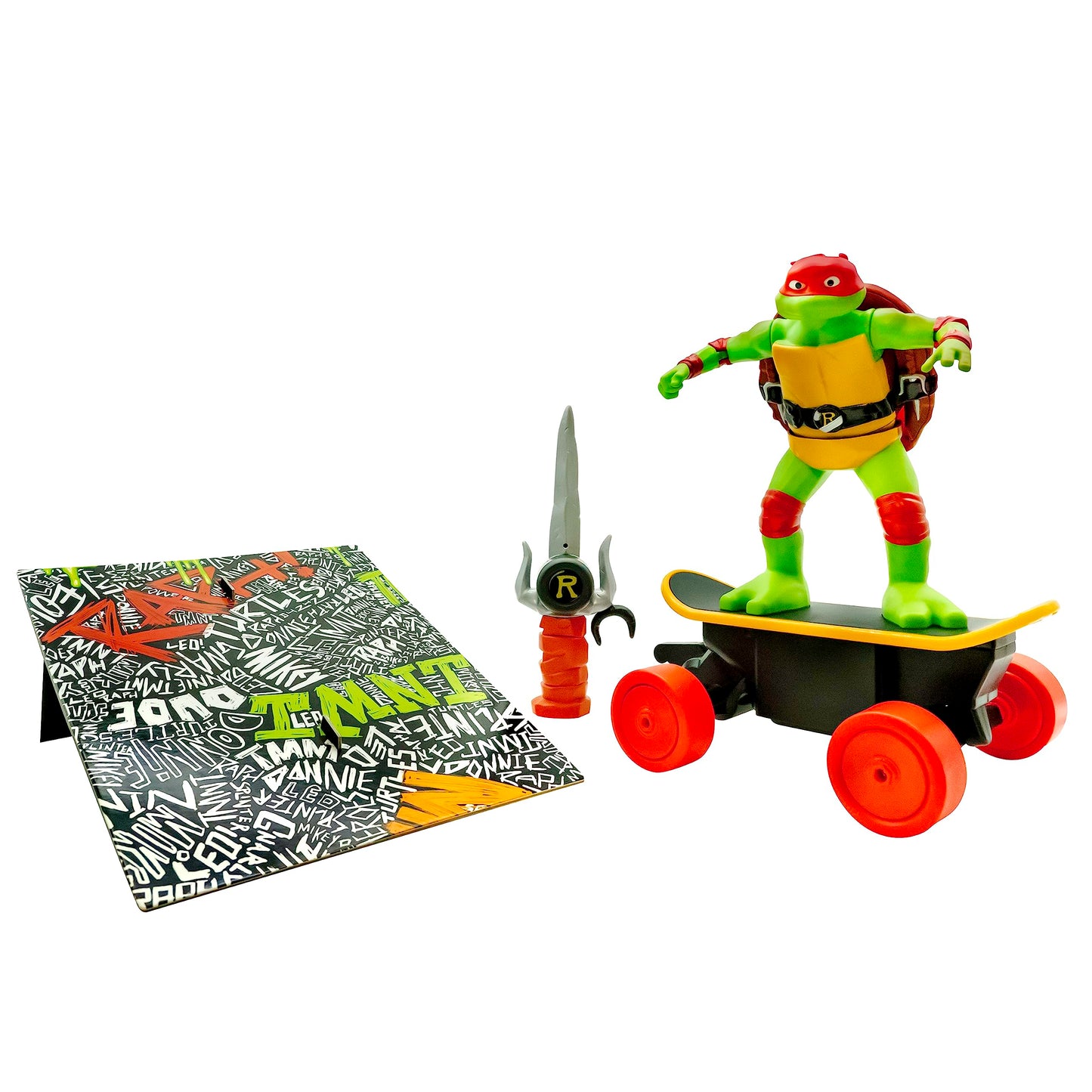 Teenage Mutant Ninja Turtles Raphael Cowabunga Skate Rc - Imitates Real Skate Tricks - 2.4 Ghz Remote Control - Ages 3+