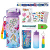 GZCY Mermaid Water Bottle Kit for Girls, DIY Diamond Painting Arts & Crafts, 600ml, Purple, Perfect Birthday Gift for Ages 3-10