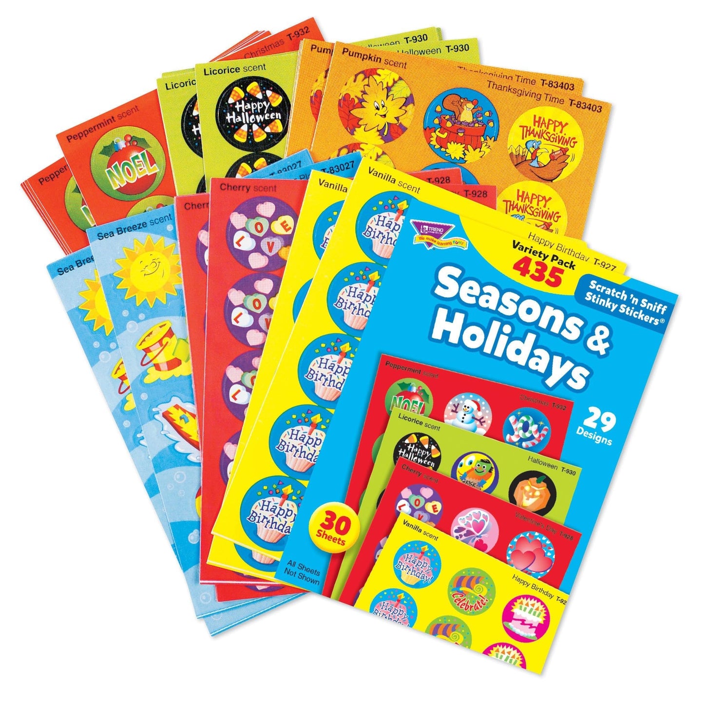 Trend Enterprises: Seasons & Holidays, Scented Scratch N Sniff Stinky Stickers, Fun for Rewards, Incentives, Crafts and as Coll