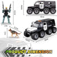 i diy Police Car Toy - Friction Powered, Lights & Sounds, Openable Doors, Black, Model RJ5520, Ideal for Kids Ages 3-5