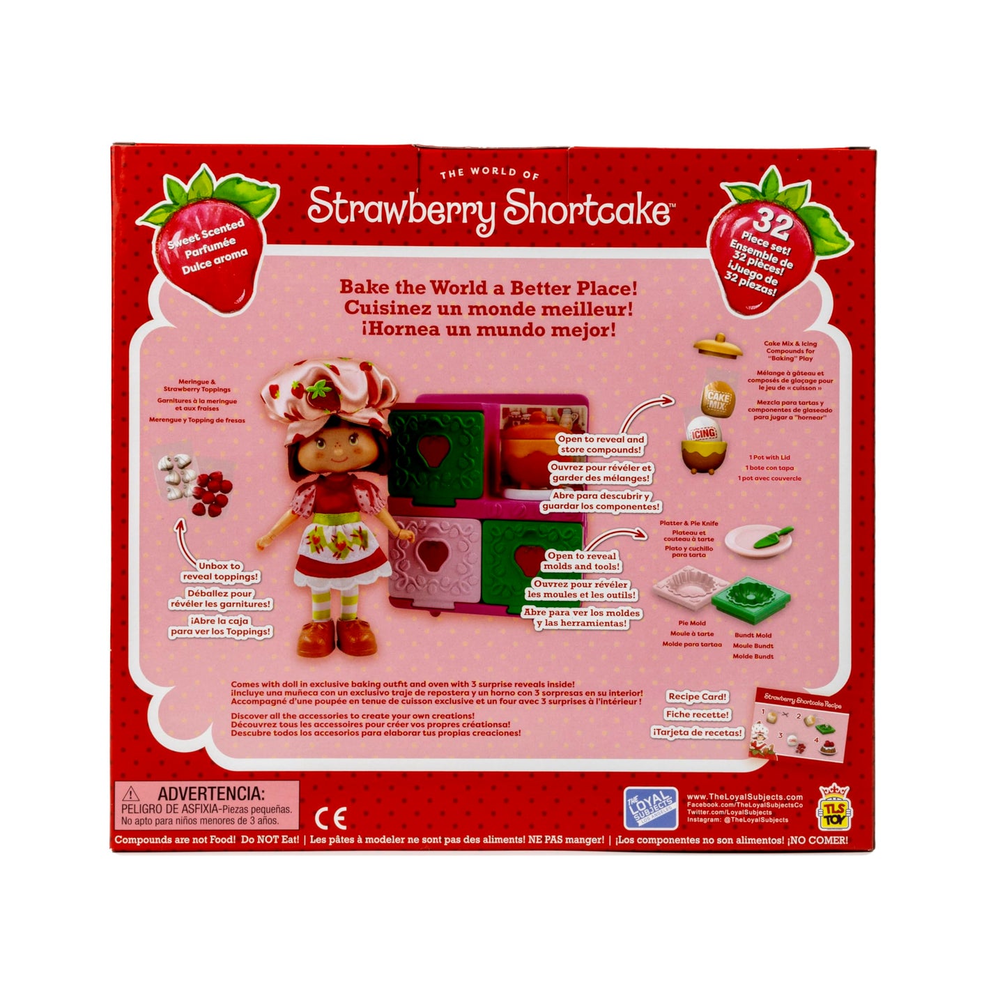 The Loyal Subjects Strawberry Shortcake Sweet Scented 5.5-inch Posable Fashion Doll in limited availability Baking Dress and Berry Bake Playset with Oven  Baking Mixtures and Cooking Accessories